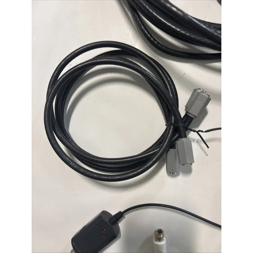 Lot Of 7 Coaxial Cables And 2 Boosters. Lengths 5-3'  1-6'  1-very long EUC Read